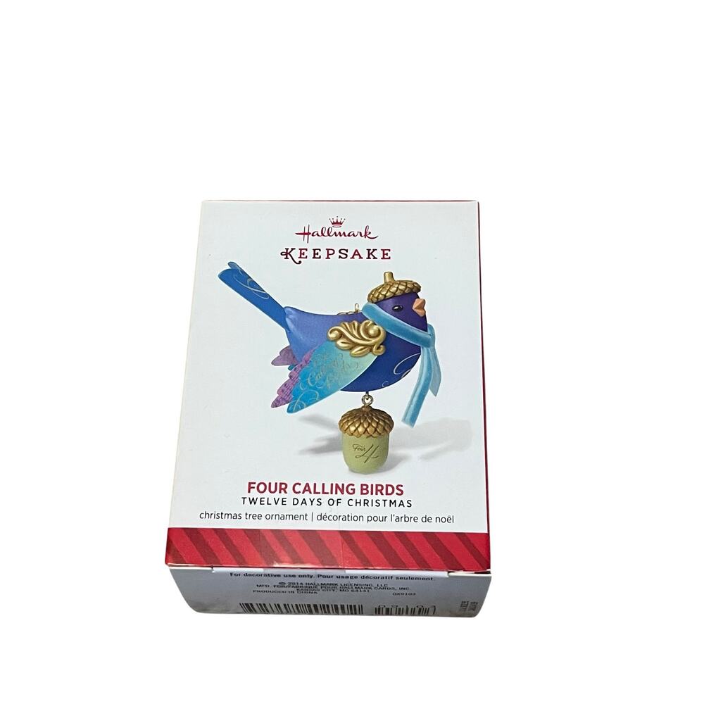 Hallmark 2014 Twelve Days of Christmas 4 Calling Birds Ornament